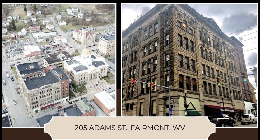 205 Adams St, Fairmont, WV en venta - Vista aérea - Imagen 1 de 14