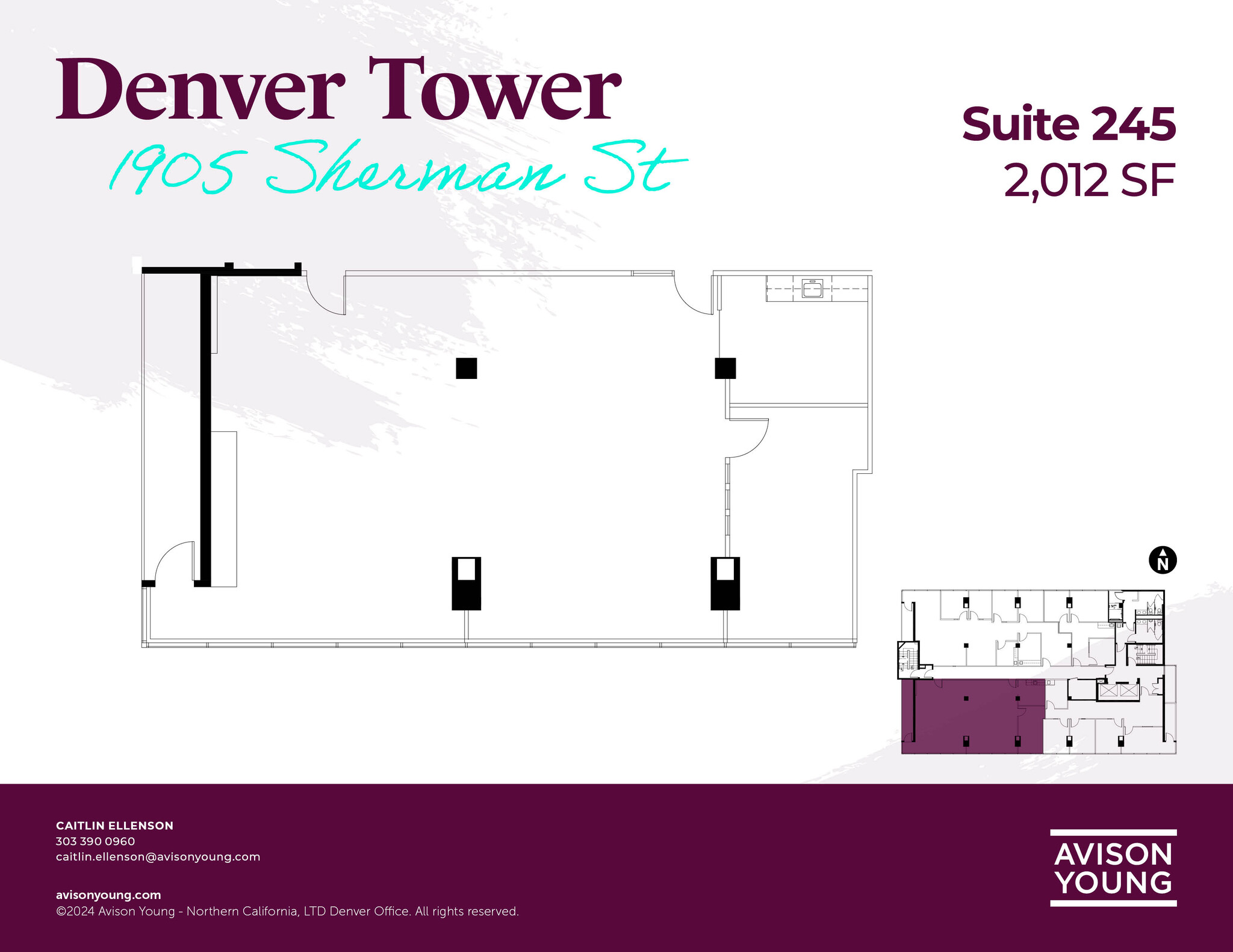 1905 Sherman St, Denver, CO en alquiler Plano de la planta- Imagen 1 de 2