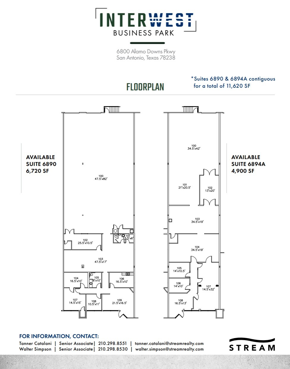 6850-6862 Alamo Downs Pky, San Antonio, TX en alquiler Plano de la planta- Imagen 1 de 1