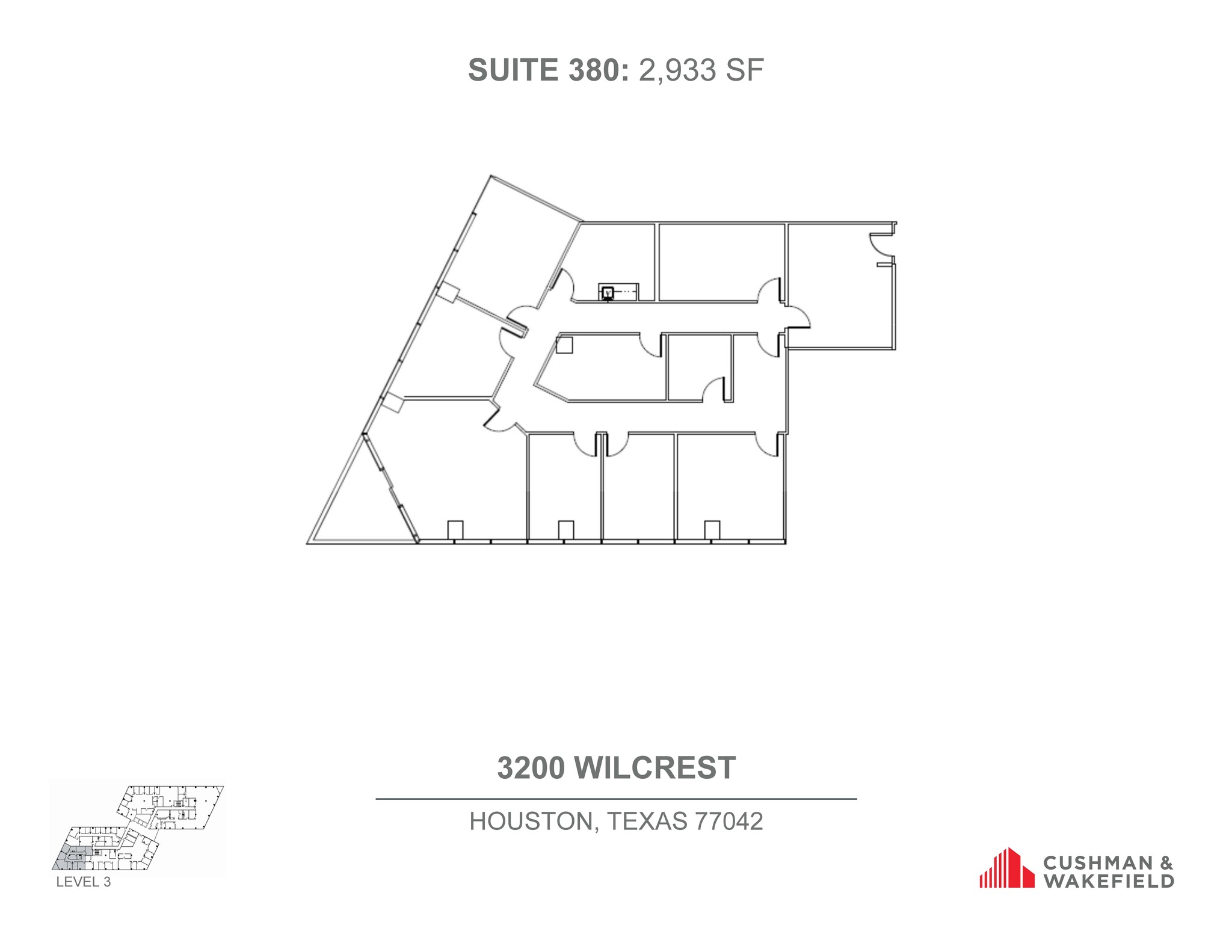 3200 Wilcrest Dr, Houston, TX en alquiler Plano de la planta- Imagen 1 de 1