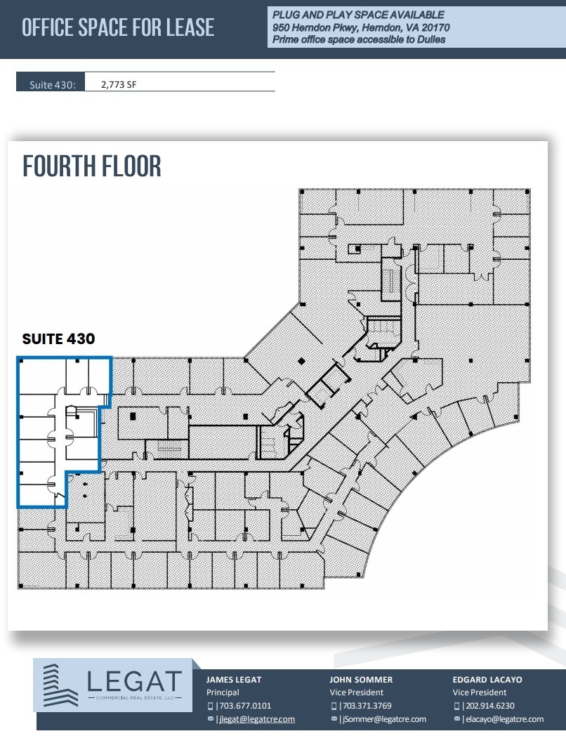 950 Herndon Pkwy, Herndon, VA en alquiler Plano de la planta- Imagen 1 de 1