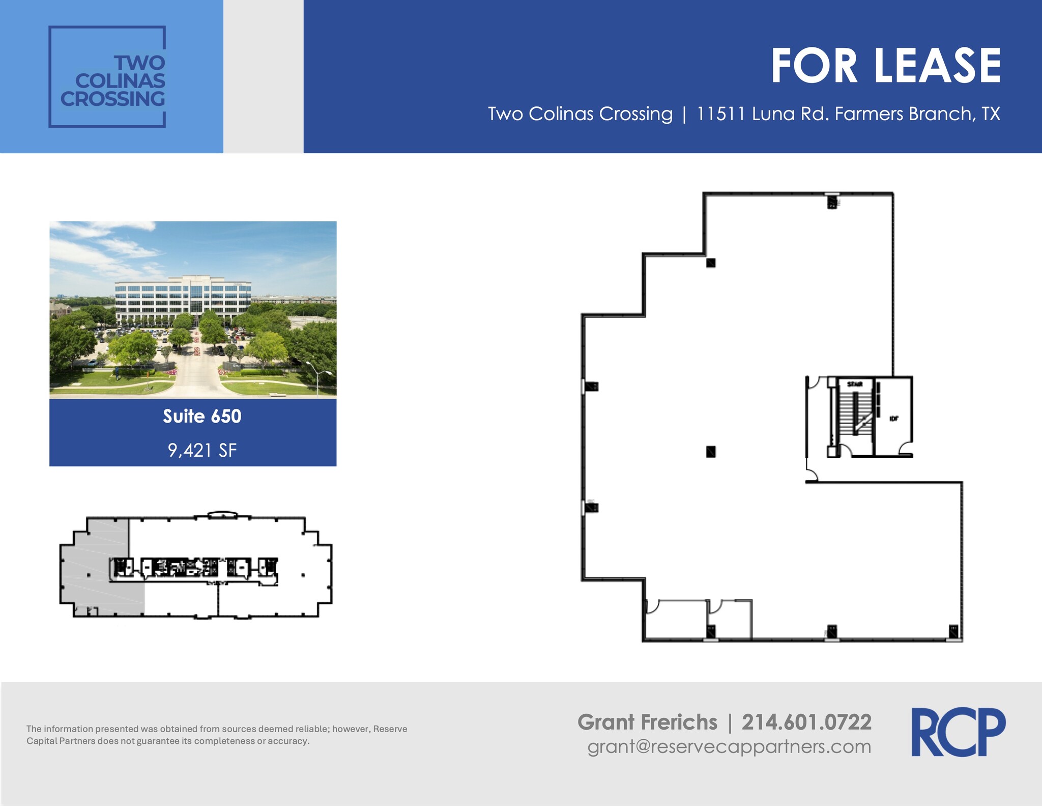 11511 Luna Rd, Dallas, TX en alquiler Plano de la planta- Imagen 1 de 5