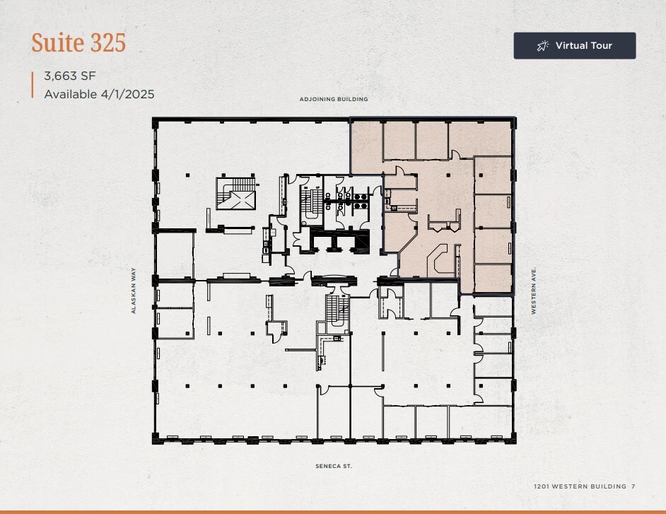 1201 Western Ave, Seattle, WA en alquiler Plano de la planta- Imagen 1 de 1