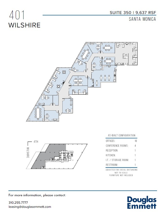 401 Wilshire Blvd, Santa Monica, CA en alquiler Plano de la planta- Imagen 1 de 1