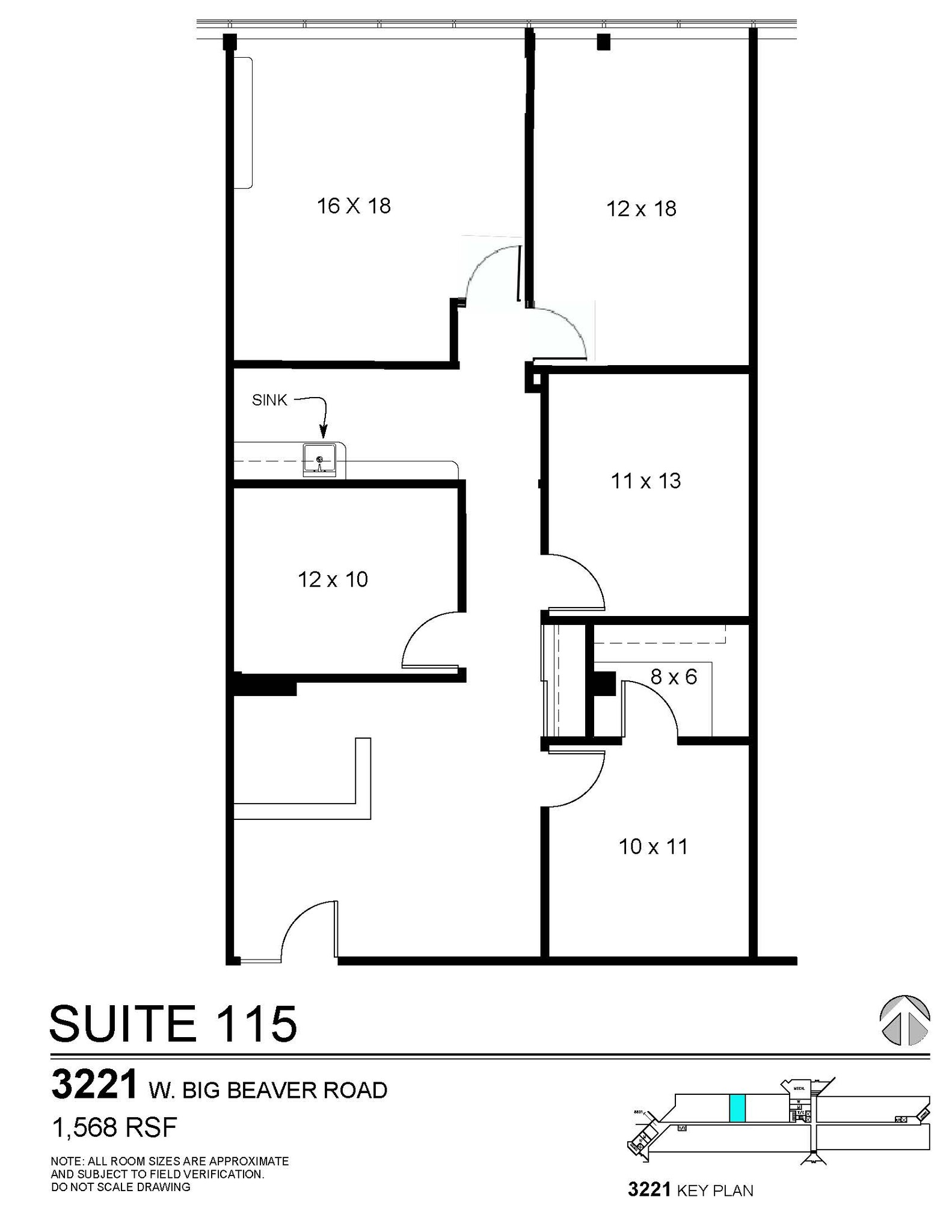 3155 W Big Beaver Rd, Troy, MI en alquiler Plano de la planta- Imagen 1 de 1