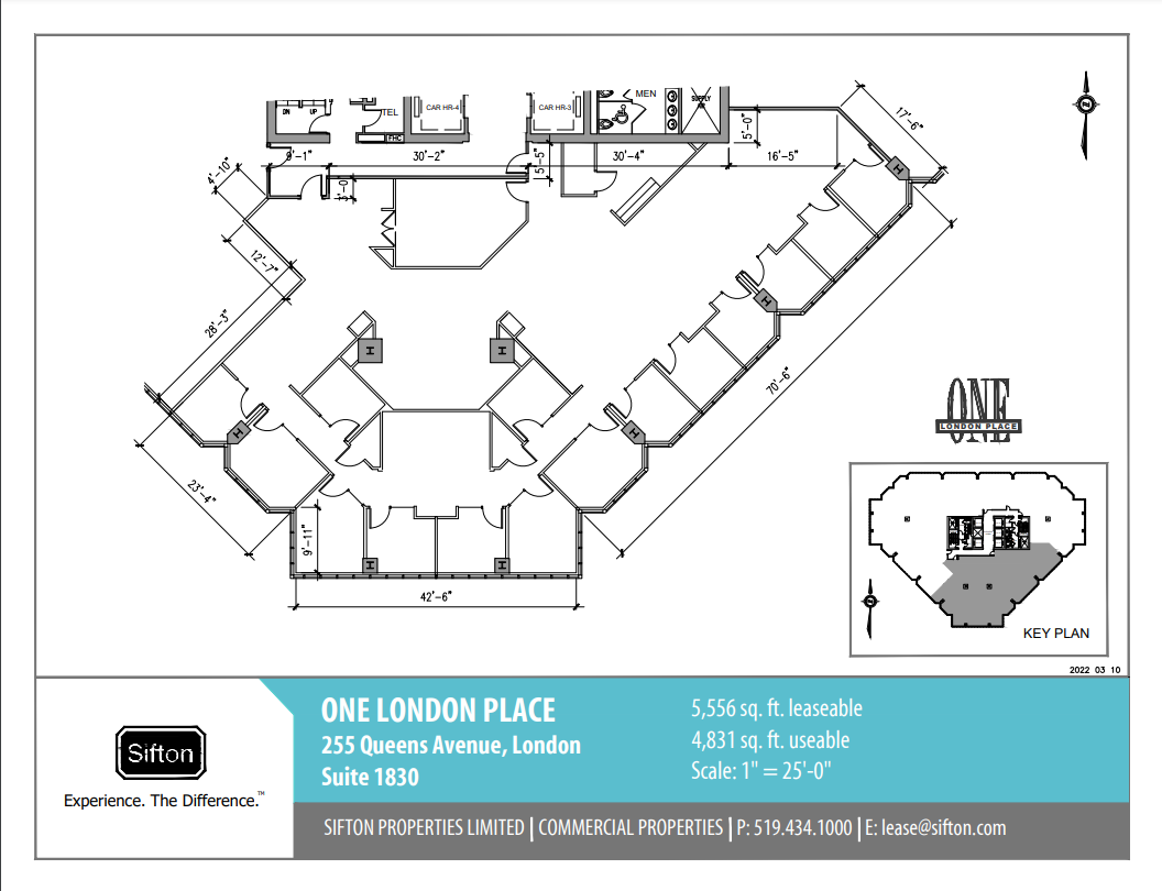 255 Queens Ave, London, ON en alquiler Plano de la planta- Imagen 1 de 1