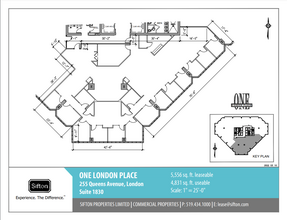 255 Queens Ave, London, ON en alquiler Plano de la planta- Imagen 1 de 1