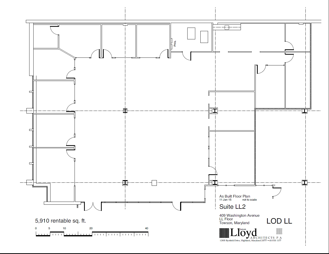 409 Washington Ave, Towson, MD en alquiler Plano de la planta- Imagen 1 de 3