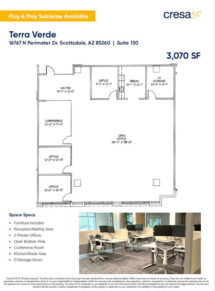 16767 N Perimeter Dr, Scottsdale, AZ en alquiler Plano de la planta- Imagen 1 de 7