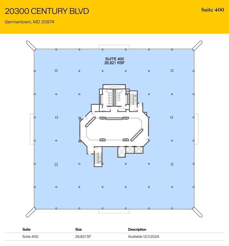 20300 Century Blvd, Germantown, MD en alquiler Plano de la planta- Imagen 1 de 1