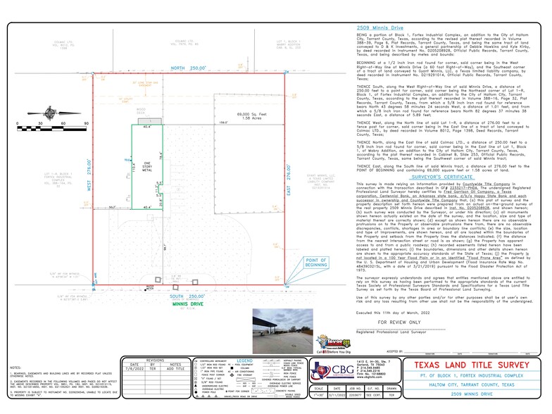 2509 Minnis Dr, Haltom City, TX en venta - Plano del sitio - Imagen 2 de 14