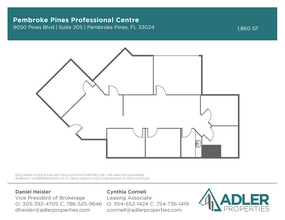 9050 Pines Blvd, Pembroke Pines, FL en alquiler Plano de la planta- Imagen 1 de 1