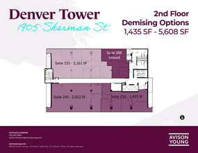 1905 Sherman St, Denver, CO en alquiler Plano de la planta- Imagen 2 de 2