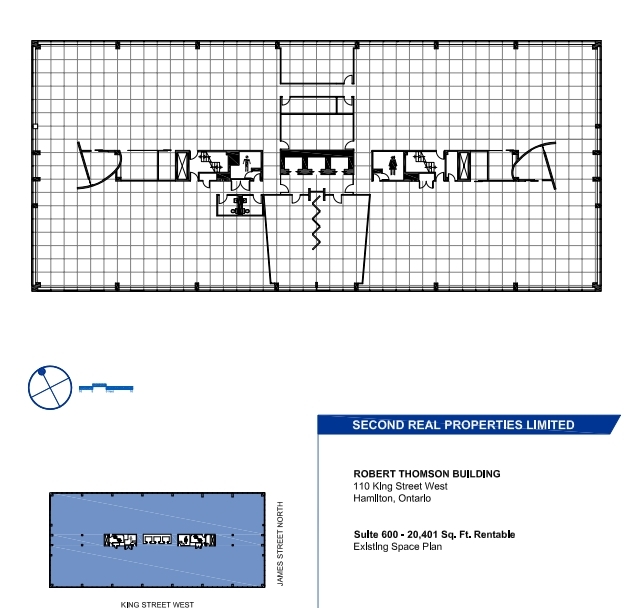 100, 110, and 120 King St W, Hamilton, ON en alquiler Plano de la planta- Imagen 1 de 1