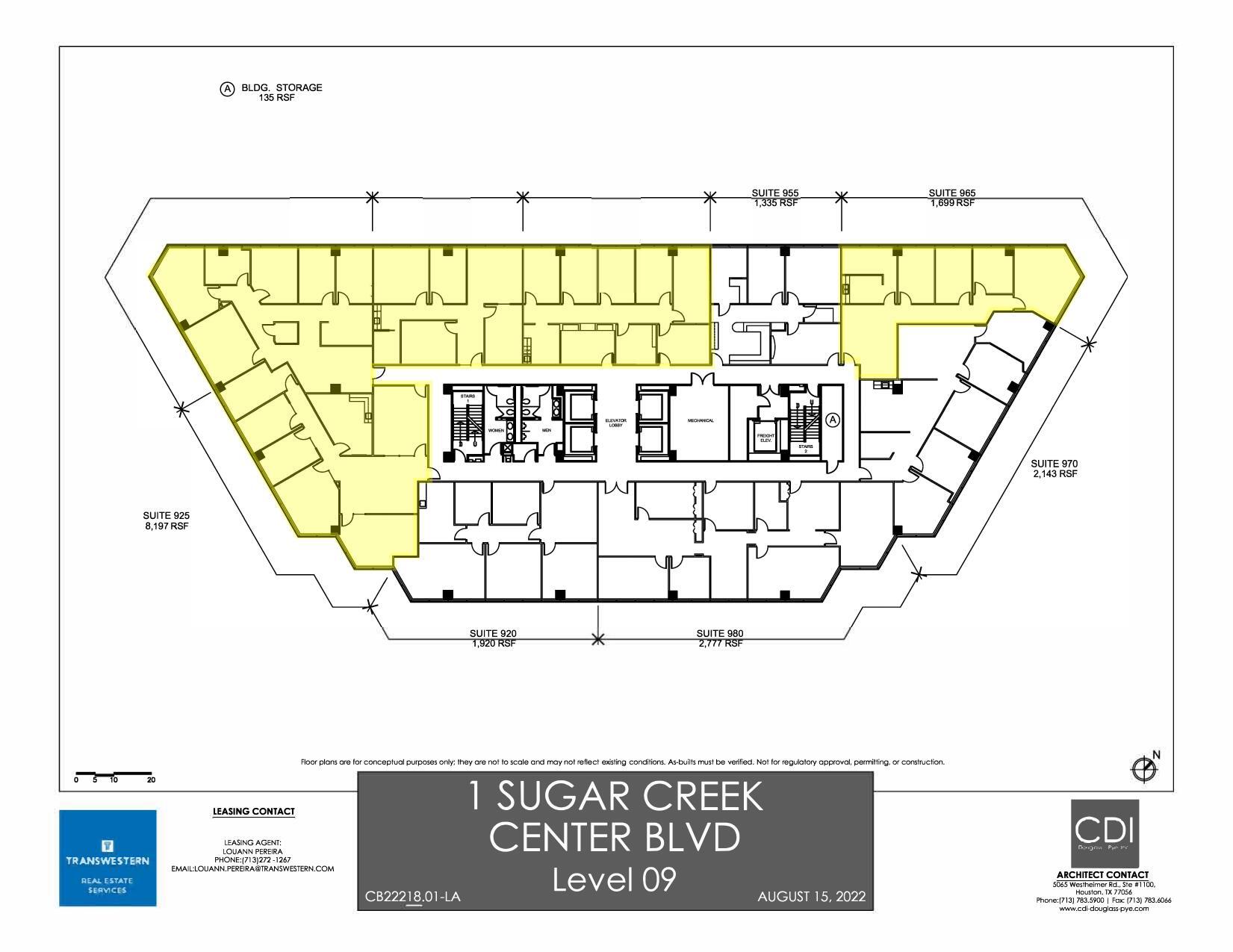 1 Sugar Creek Center Blvd, Sugar Land, TX en alquiler Plano de la planta- Imagen 1 de 1