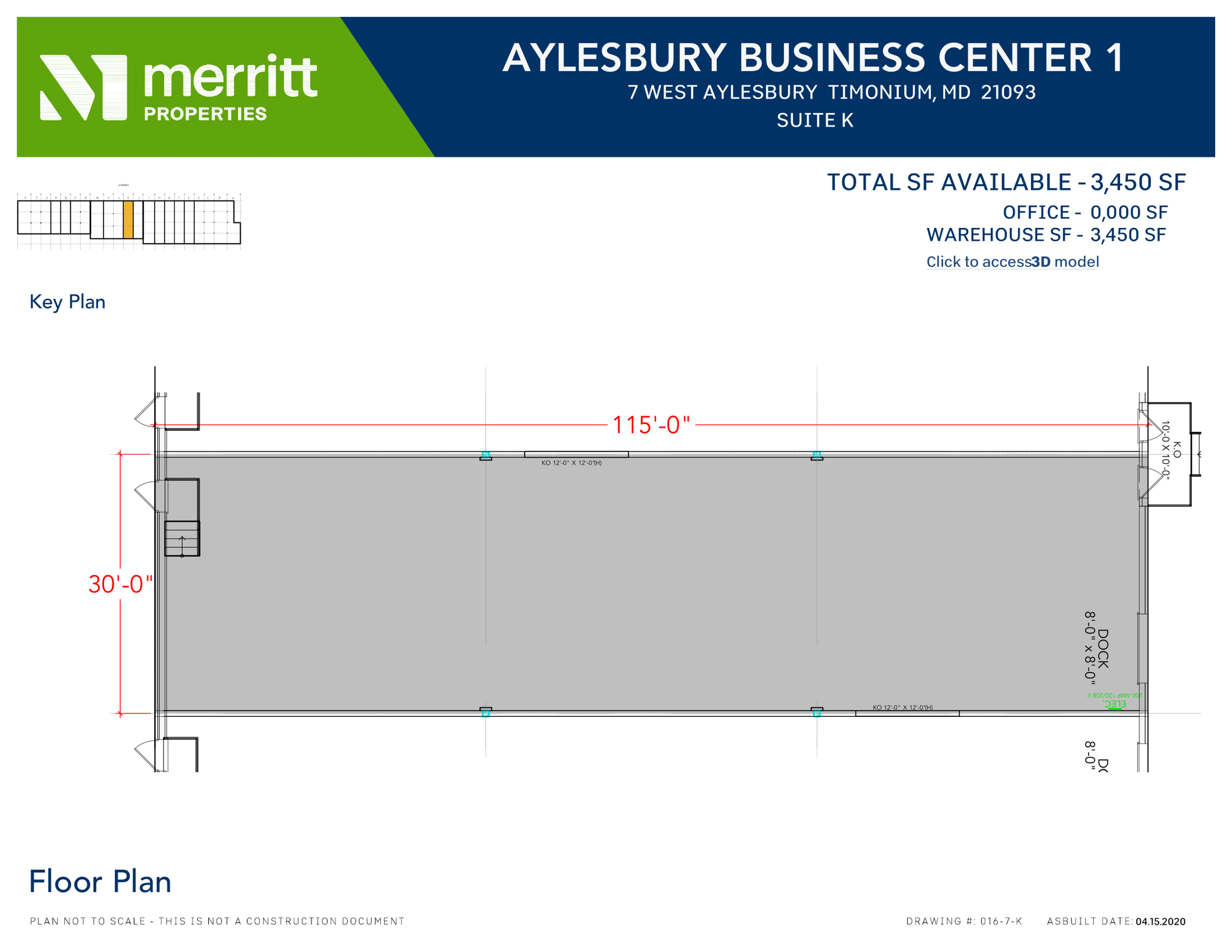 7 W Aylesbury Rd, Timonium, MD en alquiler Plano de la planta- Imagen 1 de 1