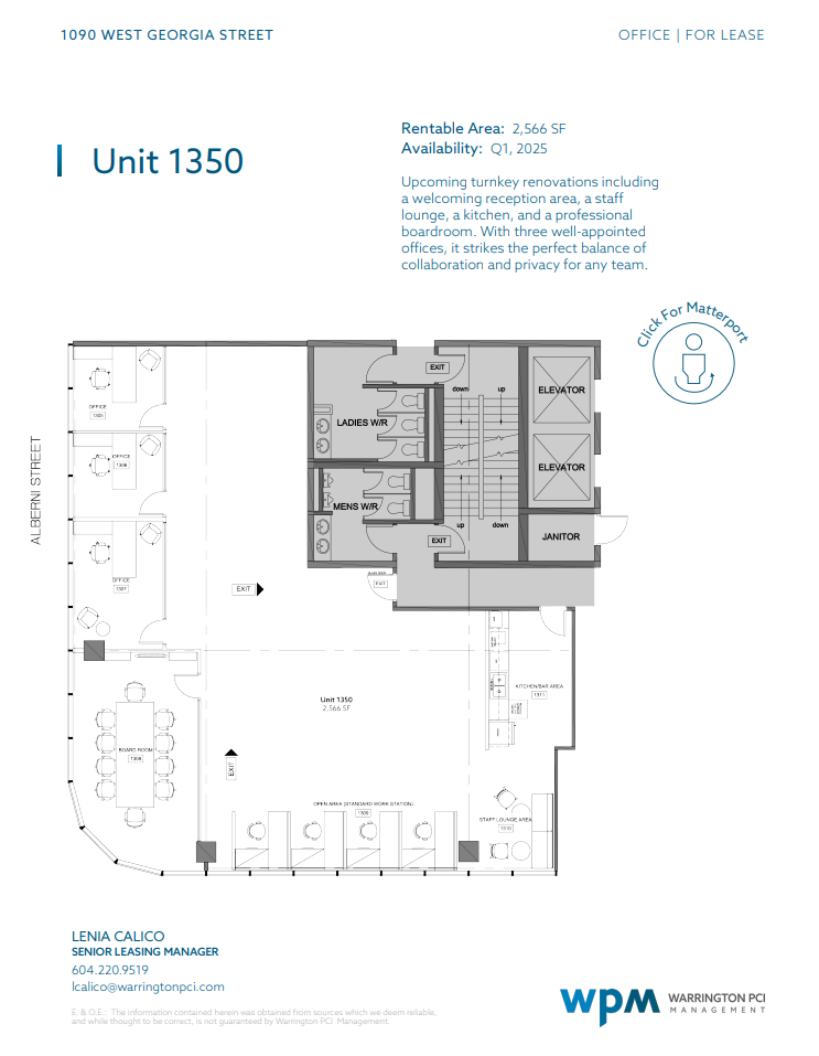 1090 W Georgia St, Vancouver, BC en alquiler Plano de la planta- Imagen 1 de 1