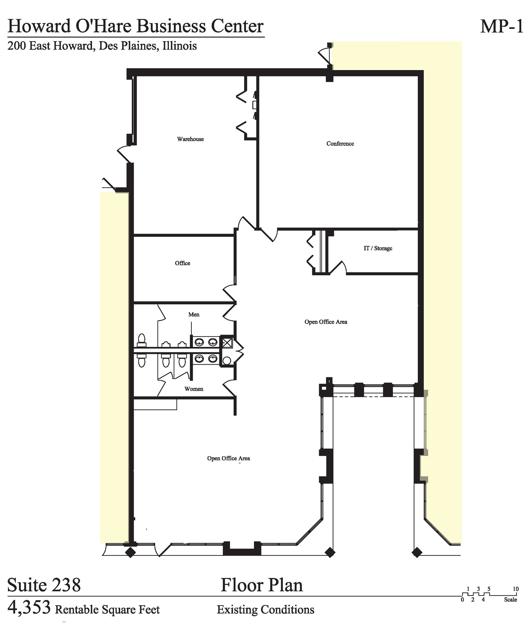 200 E Howard Ave, Des Plaines, IL en alquiler Plano de la planta- Imagen 1 de 1