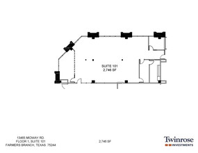 13465 Midway Rd, Farmers Branch, TX en alquiler Plano de la planta- Imagen 2 de 6