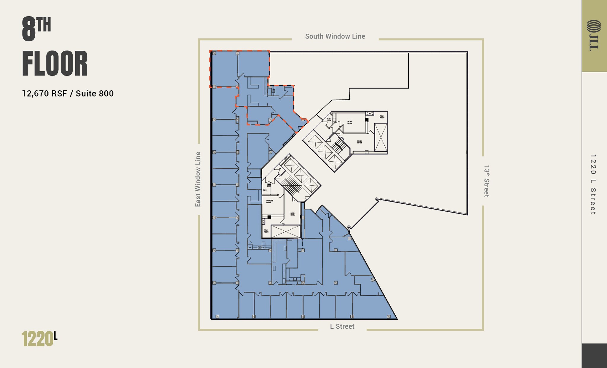 1220 L St NW, Washington, DC en alquiler Plano de la planta- Imagen 1 de 1