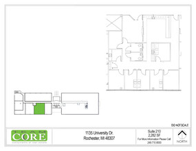 1135 W University Dr, Rochester Hills, MI en alquiler Plano de la planta- Imagen 1 de 1