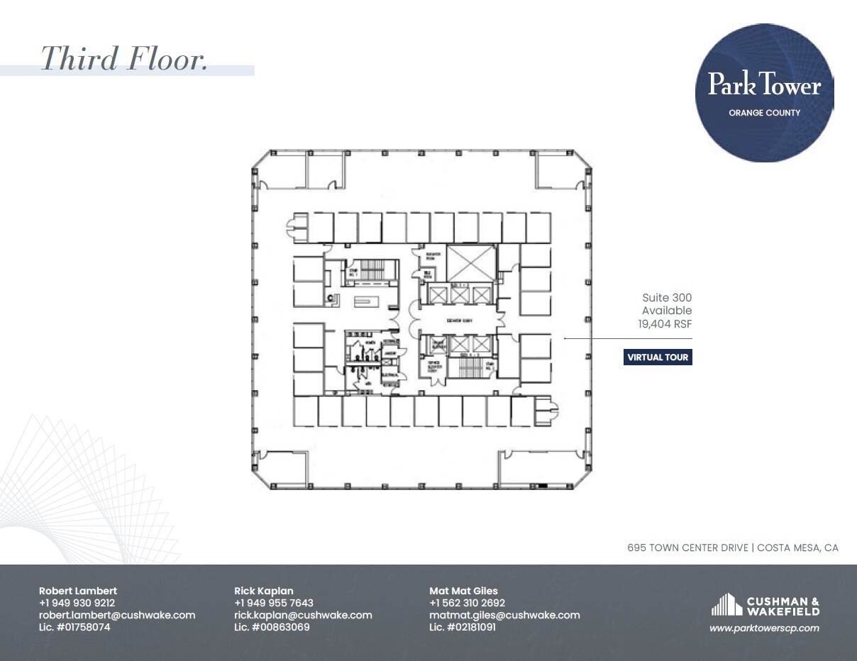 600 Anton Blvd, Costa Mesa, CA en alquiler Plano de la planta- Imagen 1 de 1