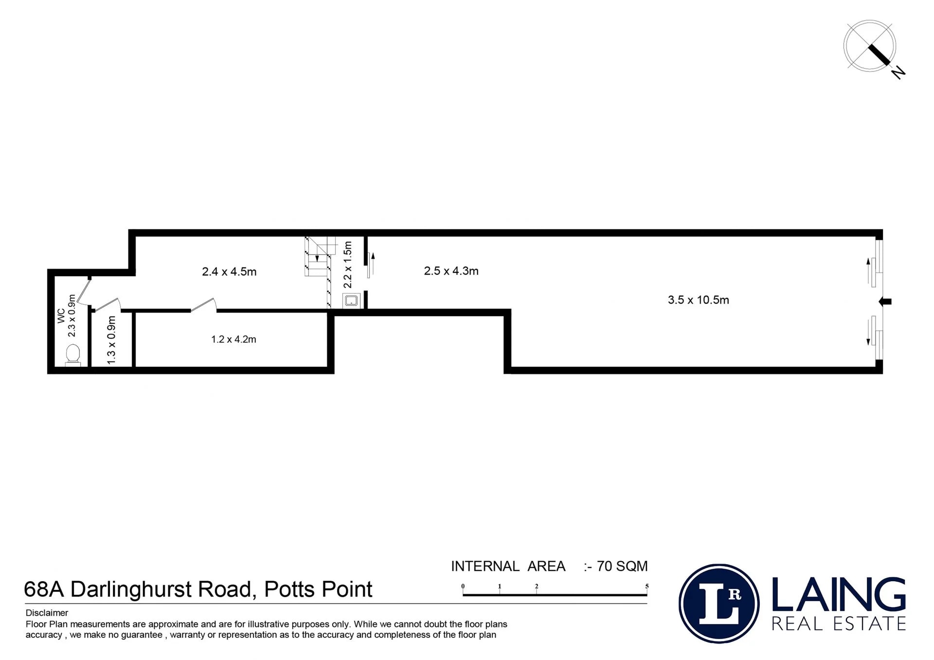 68 Darlinghurst Rd, Potts Point en alquiler Plano de la planta- Imagen 1 de 5