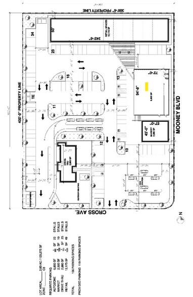 NWC Cross & Mooney, Tulare, CA en venta - Plano del sitio - Imagen 3 de 3