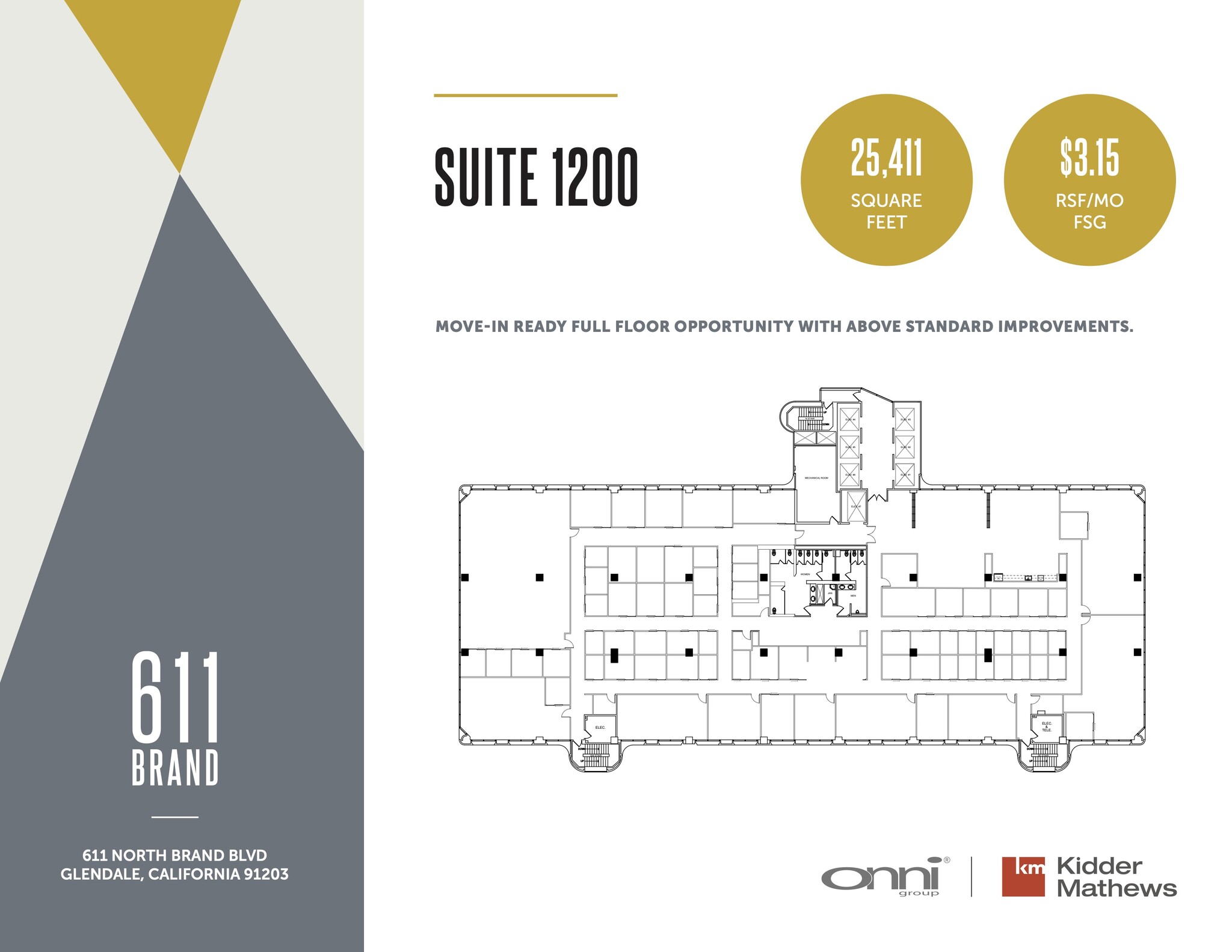 611 N Brand Blvd, Glendale, CA en alquiler Plano de la planta- Imagen 1 de 1