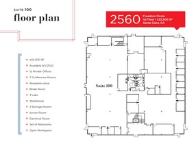 2518 Mission College Blvd, Santa Clara, CA en alquiler Plano de la planta- Imagen 1 de 1