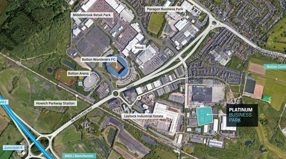 Hall Ln, Bolton en alquiler - Vista aérea - Imagen 1 de 2