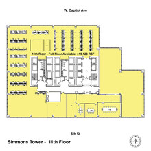 425 W Capitol Ave, Little Rock, AR en alquiler Plano de la planta- Imagen 1 de 1