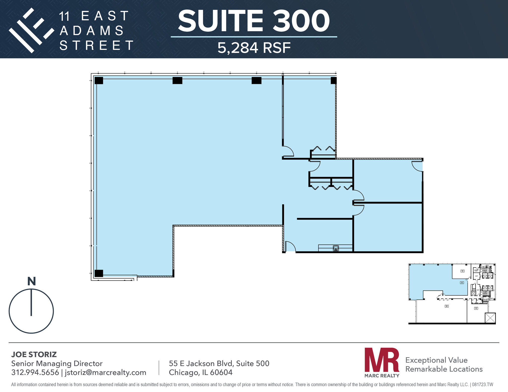 11 E Adams St, Chicago, IL en alquiler Plano de la planta- Imagen 1 de 11