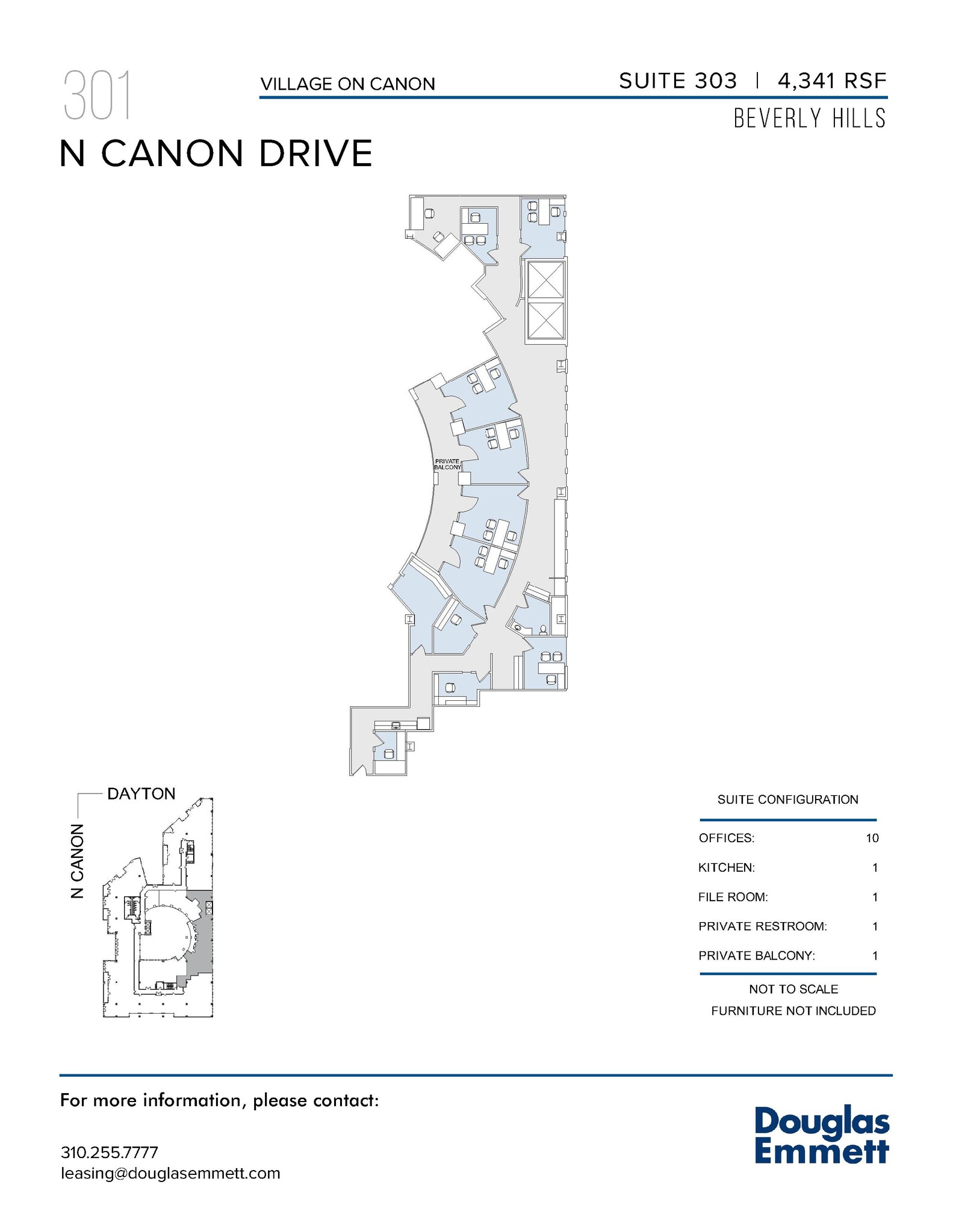 301-333 N Canon Dr, Beverly Hills, CA en alquiler Plano de la planta- Imagen 1 de 1