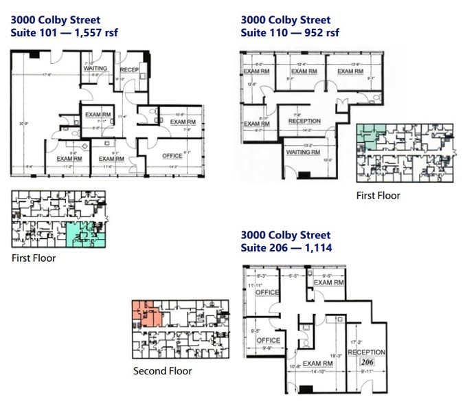 3000 Colby St, Berkeley, CA en alquiler - Plano de la planta - Imagen 3 de 9