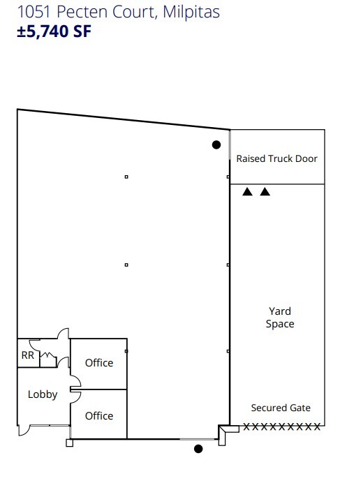 1051-1055 Pecten Ct, Milpitas, CA en alquiler Plano de la planta- Imagen 1 de 1