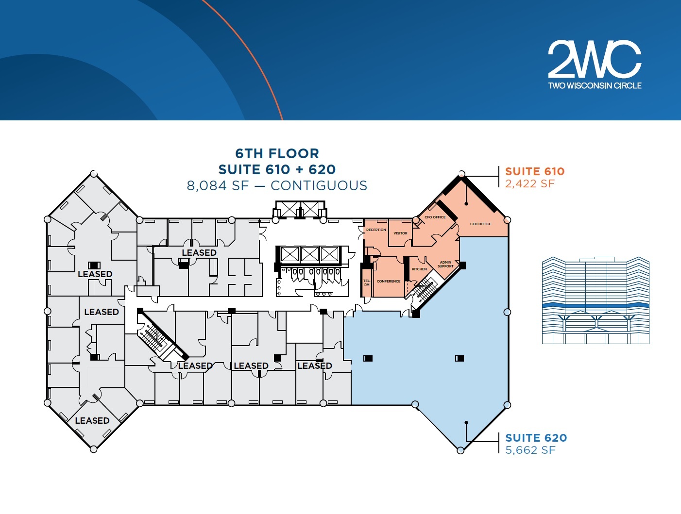 2 Wisconsin Cir, Chevy Chase, MD en alquiler Plano de la planta- Imagen 1 de 1