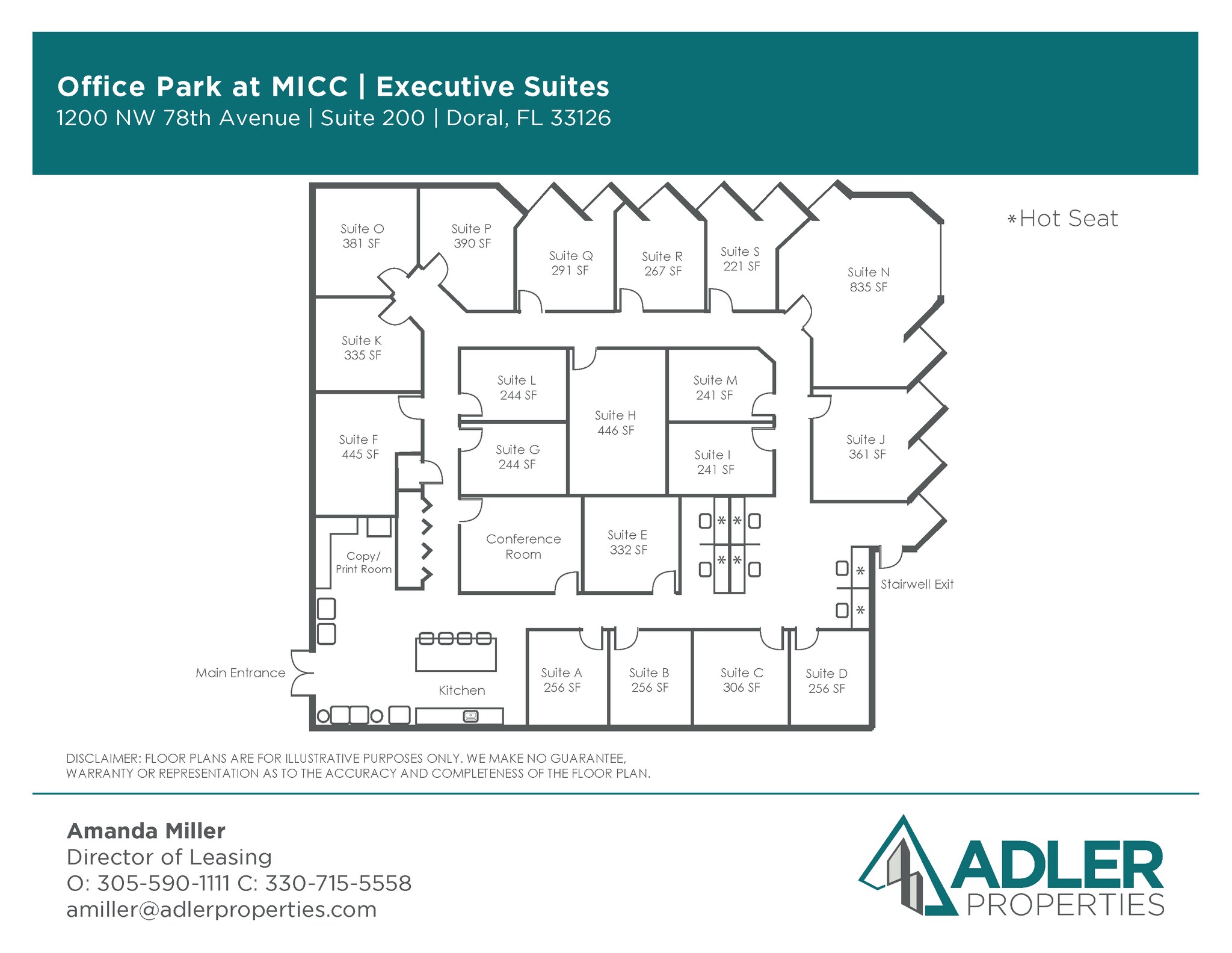 7925 NW 12th St, Doral, FL en alquiler Plano de la planta- Imagen 1 de 3