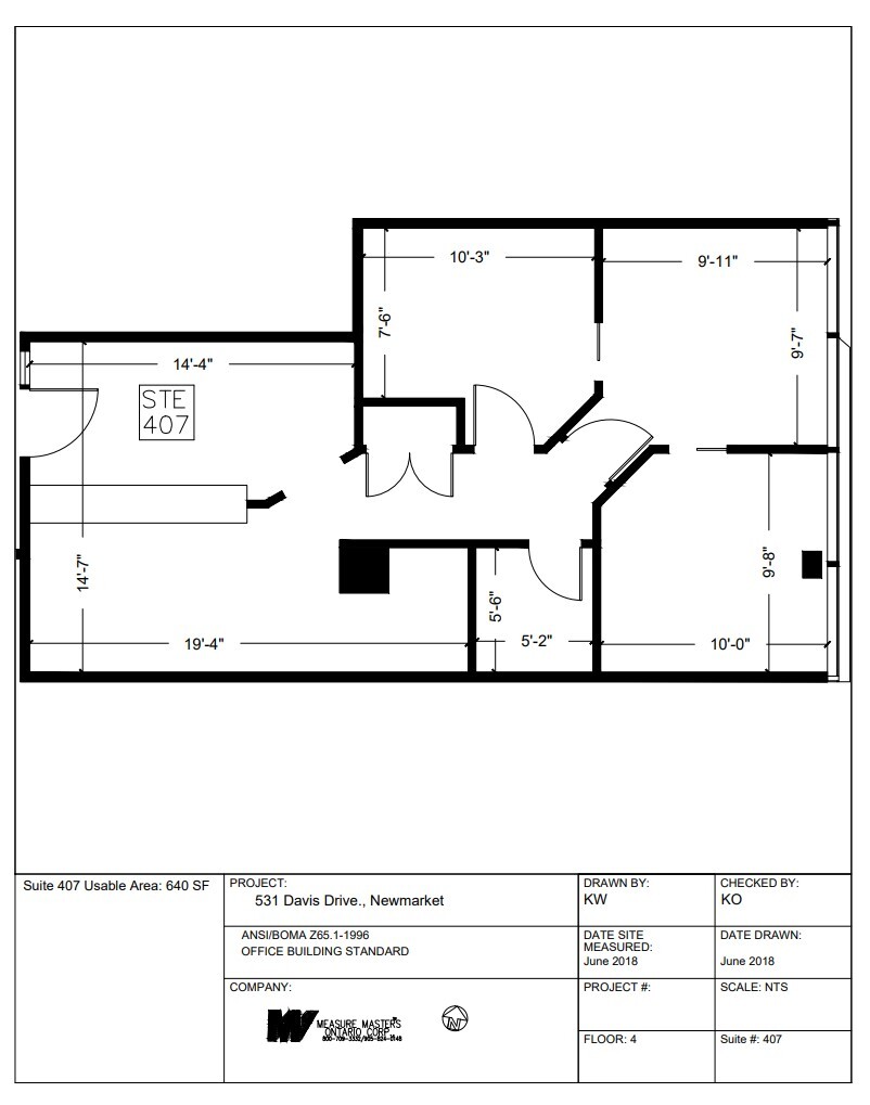 531 Davis Dr, Newmarket, ON en alquiler Plano de la planta- Imagen 1 de 1