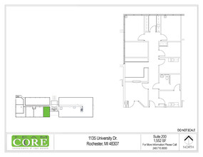 1135 W University Dr, Rochester Hills, MI en alquiler Plano de la planta- Imagen 1 de 1