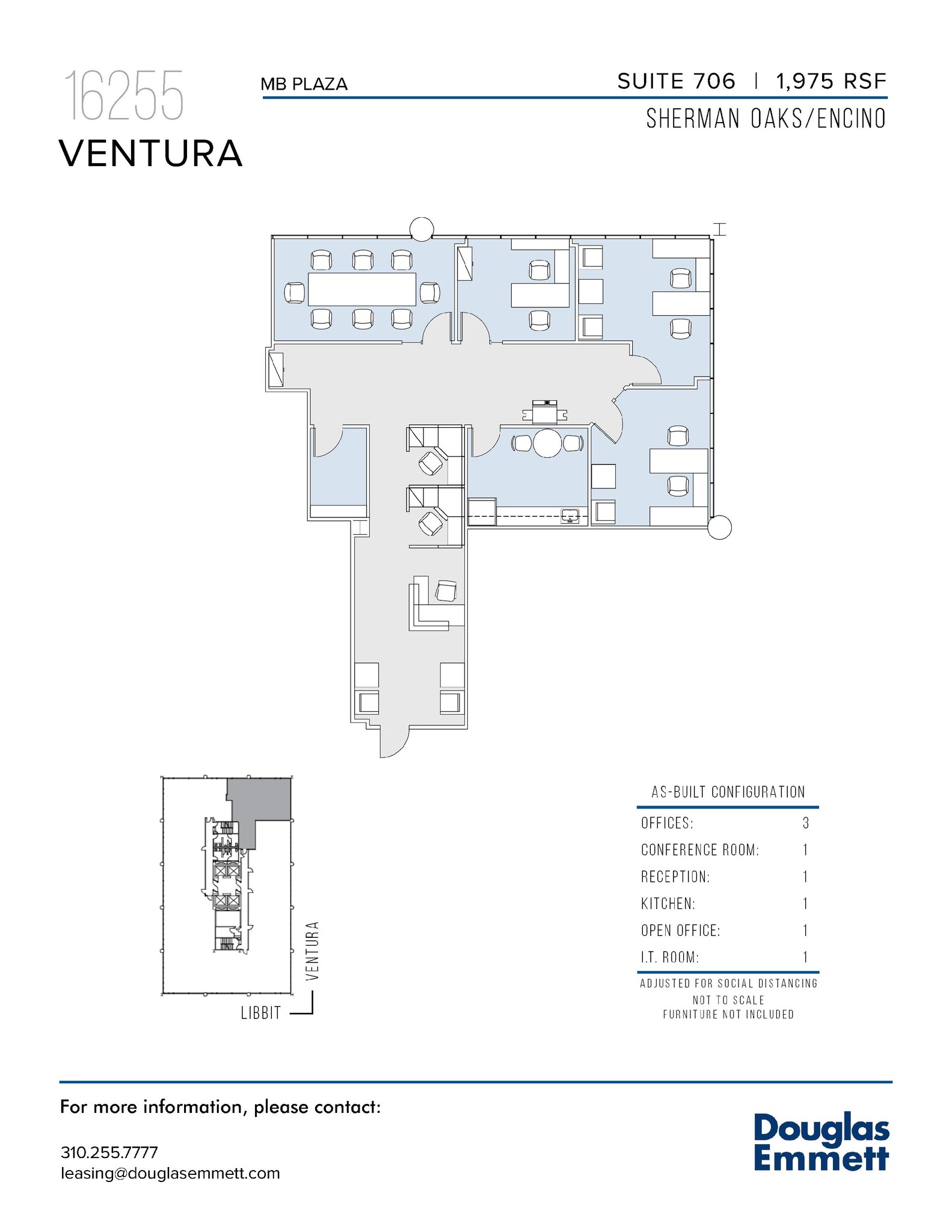 16255 Ventura Blvd, Encino, CA en alquiler Plano de la planta- Imagen 1 de 1