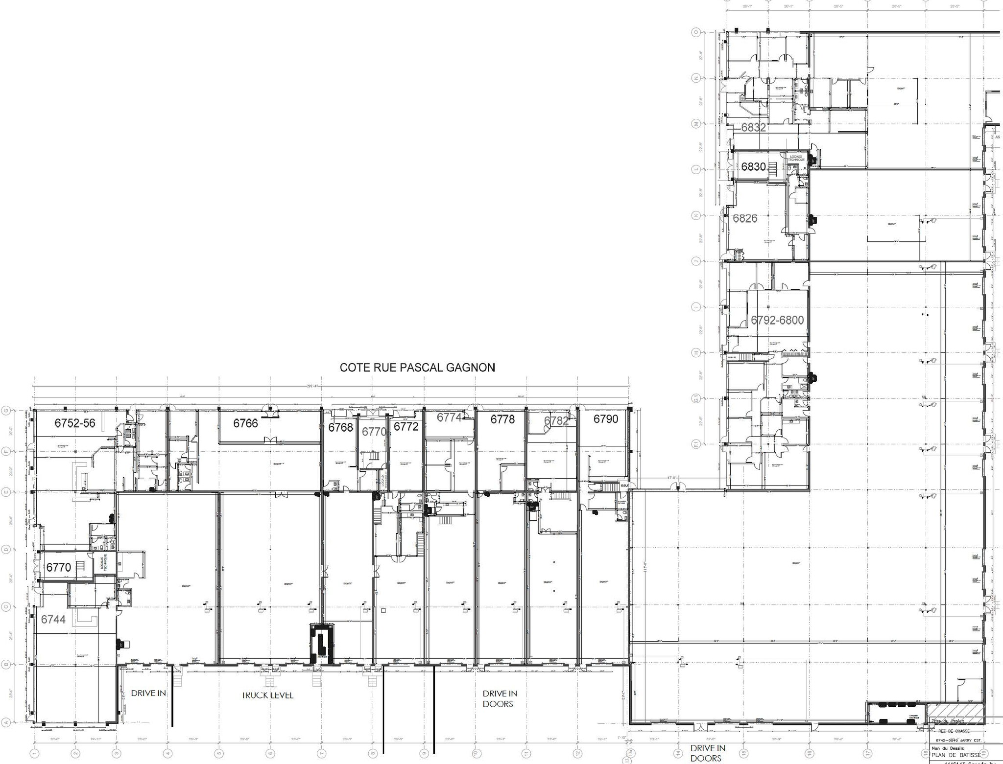 6742-6846 Rue Jarry E, Montréal, QC en alquiler Plano de la planta- Imagen 1 de 2