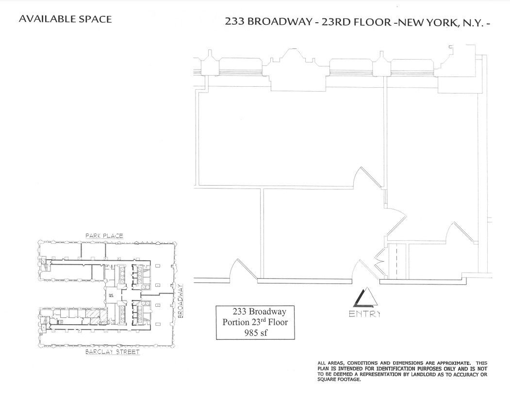 233 Broadway, New York, NY en alquiler Plano de la planta- Imagen 1 de 1