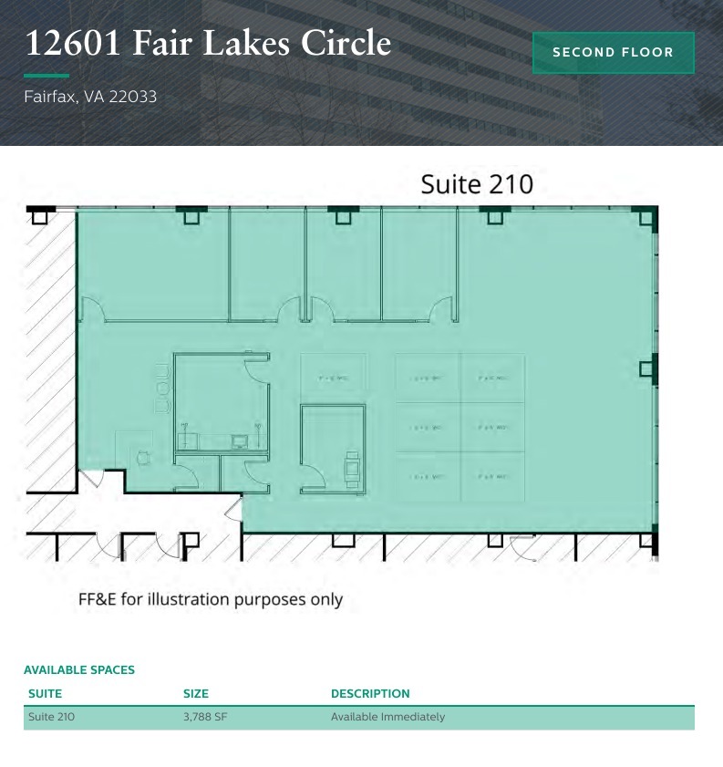 12601 Fair Lakes Cir, Fairfax, VA en alquiler Plano de la planta- Imagen 1 de 1