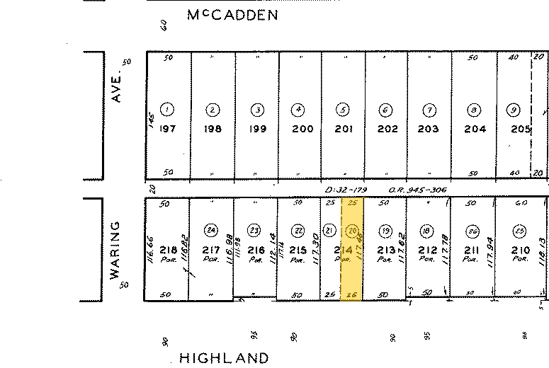 734-736 N Highland Ave, Los Angeles, CA en alquiler - Plano de solar - Imagen 2 de 17