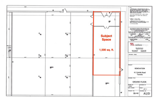 41 Colville Rd, Toronto, ON en alquiler Plano de la planta- Imagen 1 de 1