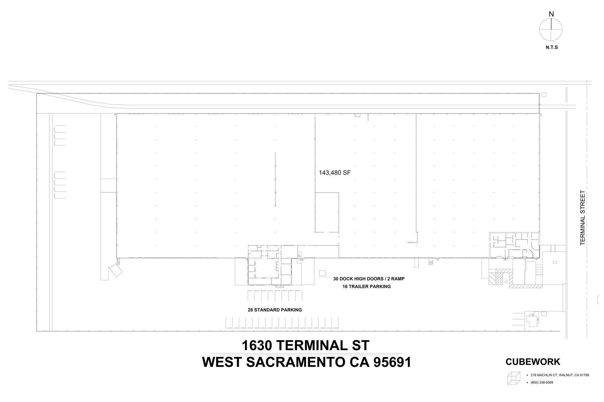 1630 Terminal St, West Sacramento, CA en alquiler Plano del sitio- Imagen 1 de 3