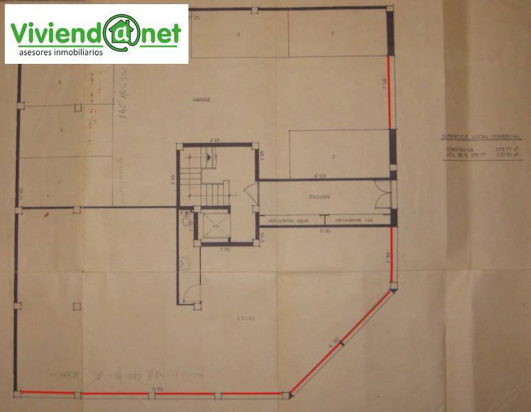 Local en Elche, Alicante en alquiler Plano de la planta- Imagen 1 de 6