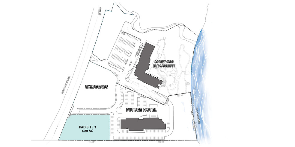 I-35 East Frontage Pad Sites, New Braunfels, TX en venta - Plano del sitio - Imagen 3 de 3