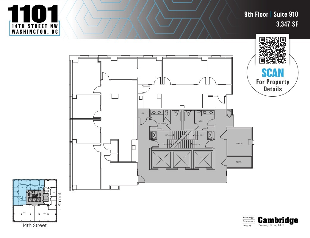 1101 14th St NW, Washington, DC en alquiler Plano de la planta- Imagen 1 de 1